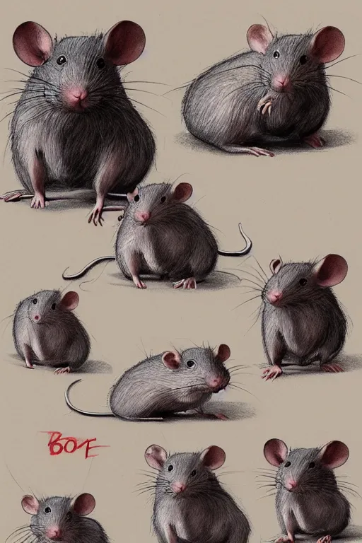 Prompt: life cycle of human rat, realistic, sketch and art by jacqueline e, color by bo feng lin