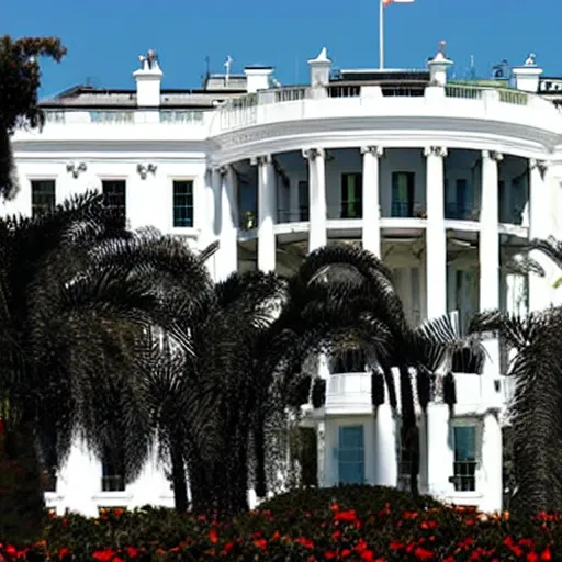 Image similar to palm tree on top of the white house