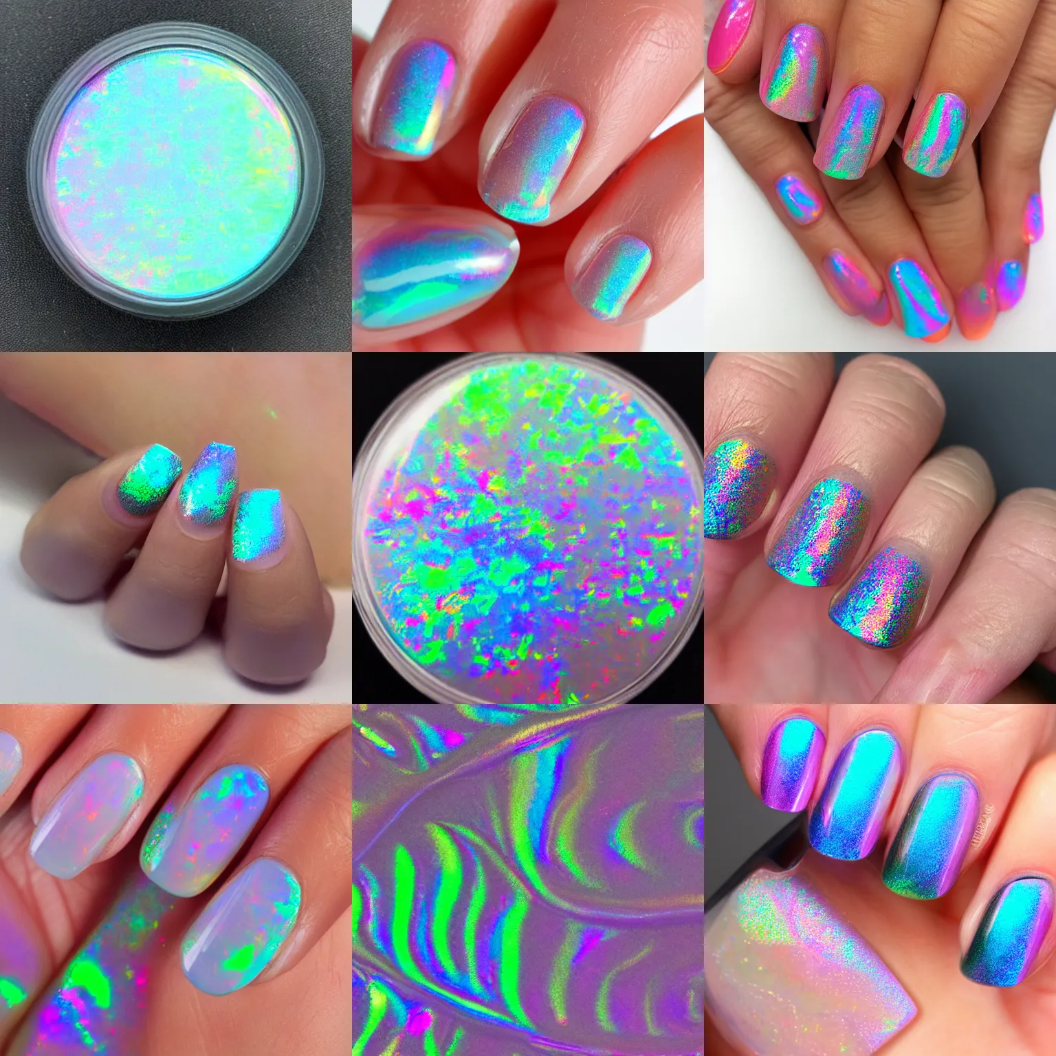 Prompt: opal colors holographic