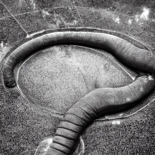 Image similar to dreamlike photo of an elephant trunk coming up the shower drain