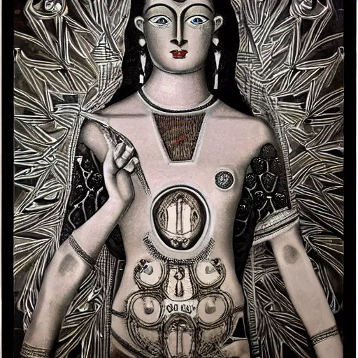 Prompt: DMT God, pietra dura inlay by Francis Picabia, by David Yarrow organic