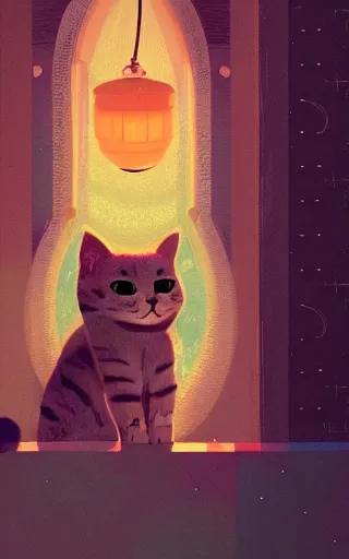 Image similar to cute cat, by victo ngai and greg rutkowski, trending on artstation, unreal engine, 8 k hd wallpaperjpeg artifact, blur, artfact