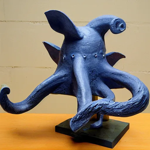 Image similar to sculpture of a pig - octopus, work in progress, neo - expressionism