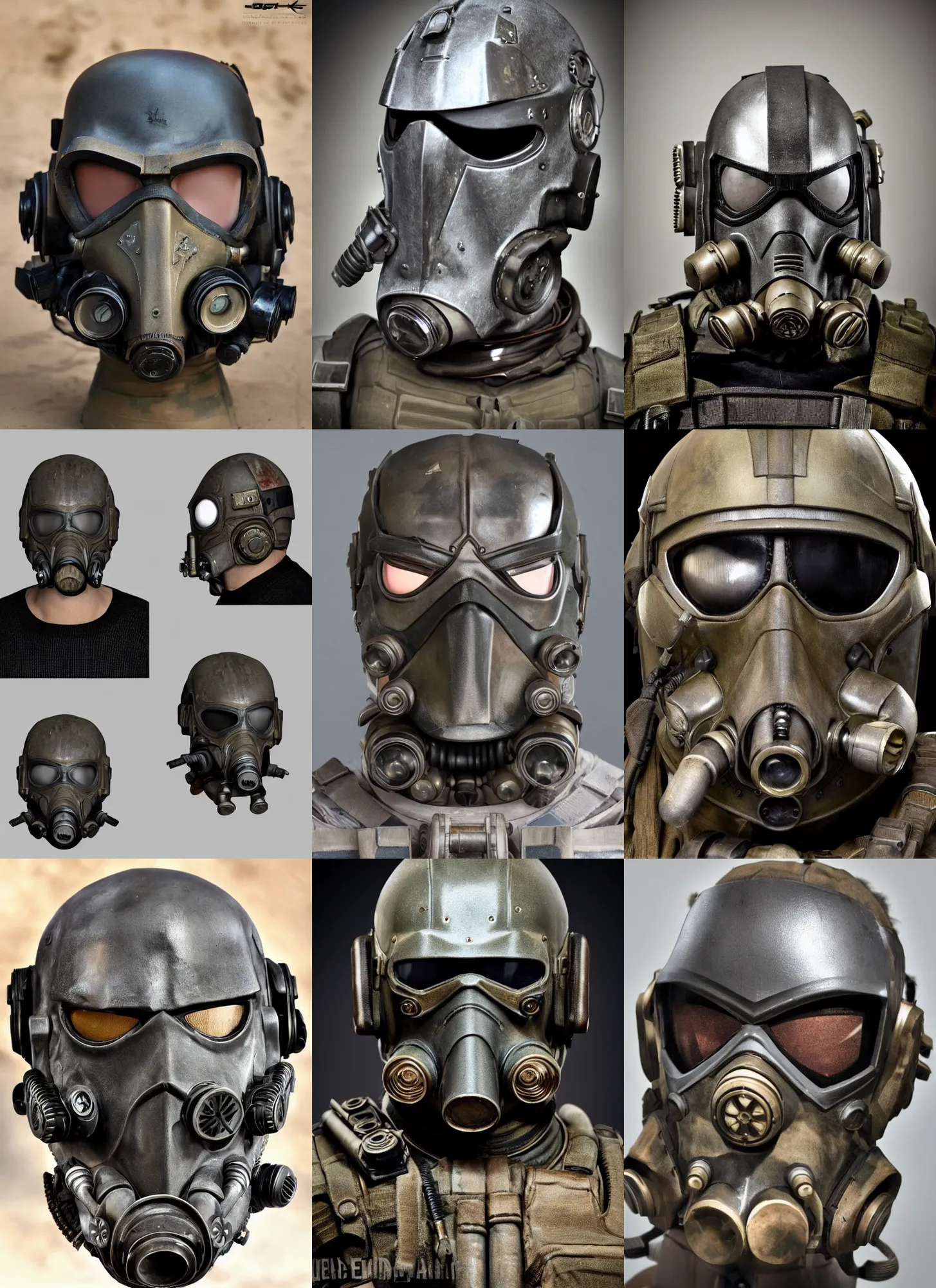 Prompt: spec - ops head with mask, fallout, special forces, dark design, professional photo, intricate details