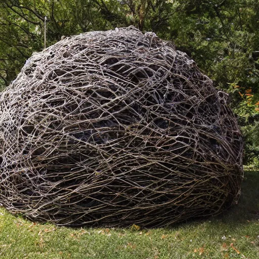 Prompt: Liminal space in outer space by Patrick Dougherty