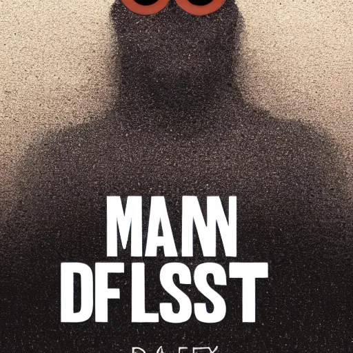 Prompt: man made of dust
