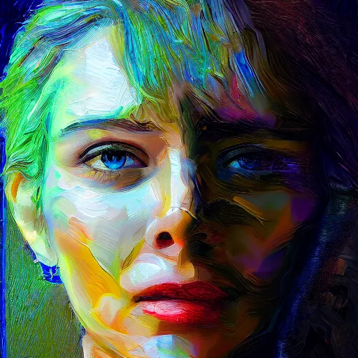 Prompt: portrait, oil painting, metanarrative, a light one billion times brighter than the surface of the sun, coming from a ordinary lamp, dazzling laser, intricate digital art