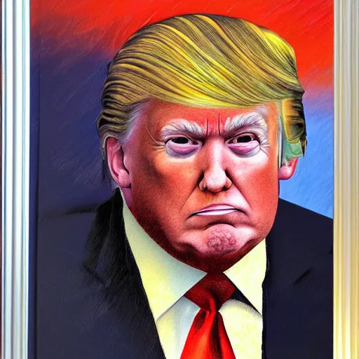 Image similar to portrait of donald trump or an orang - outang by greg ruthkowski