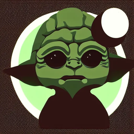 Image similar to kawaii yoda, vector style