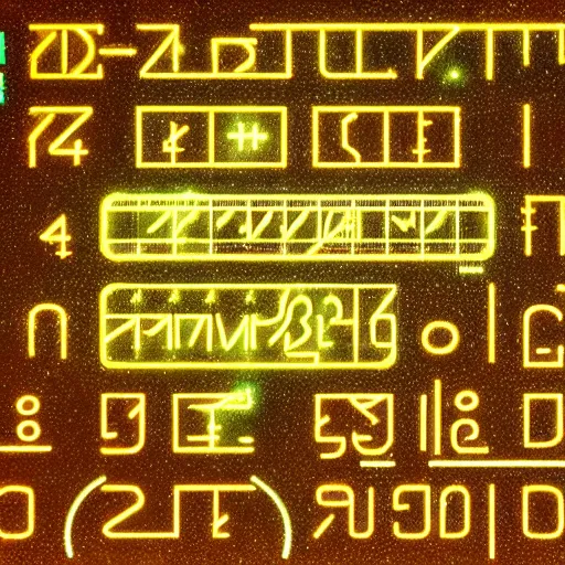 Image similar to alien seti signal decoded, alien glyphs, alien source code, mathematical primes, futuristic software user interface for movie, concept art, darkmode, trending on artstation, 4 k
