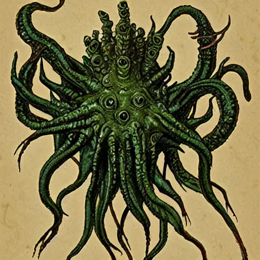 Prompt: flesh eating plant eldritch horror cthulhu, concept art