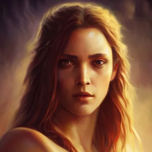 Image similar to majestic gracious regal seductive goddess selene portrait, ancient greece, atmospheric lighting, painted, menacing, intricate, volumetric lighting, beautiful, rich deep colours masterpiece, golden hour, sharp focus, ultra detailed, by leesha hannigan, ross tran, thierry doizon, kai carpenter, ignacio fernandez rios