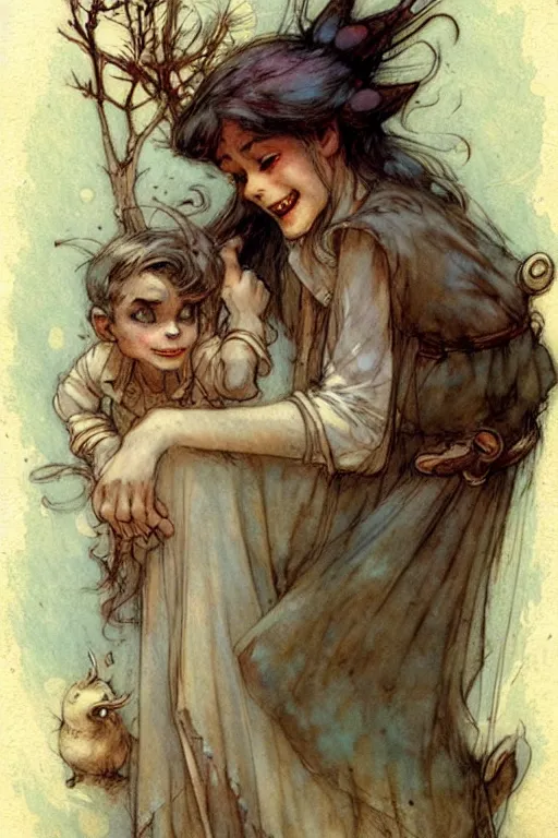 Image similar to (((((1950s fairy tale moses . muted colors.))))) by Jean-Baptiste Monge !!!!!!!!!!!!!!!!!!!!!!!!!!!