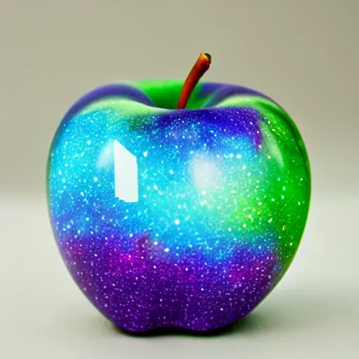 Image similar to galaxy colored apple