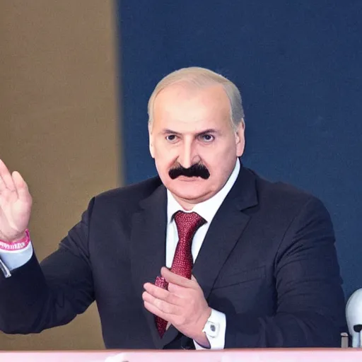 Prompt: Alexander Lukashenko as a supervillain, holding earth in his hands