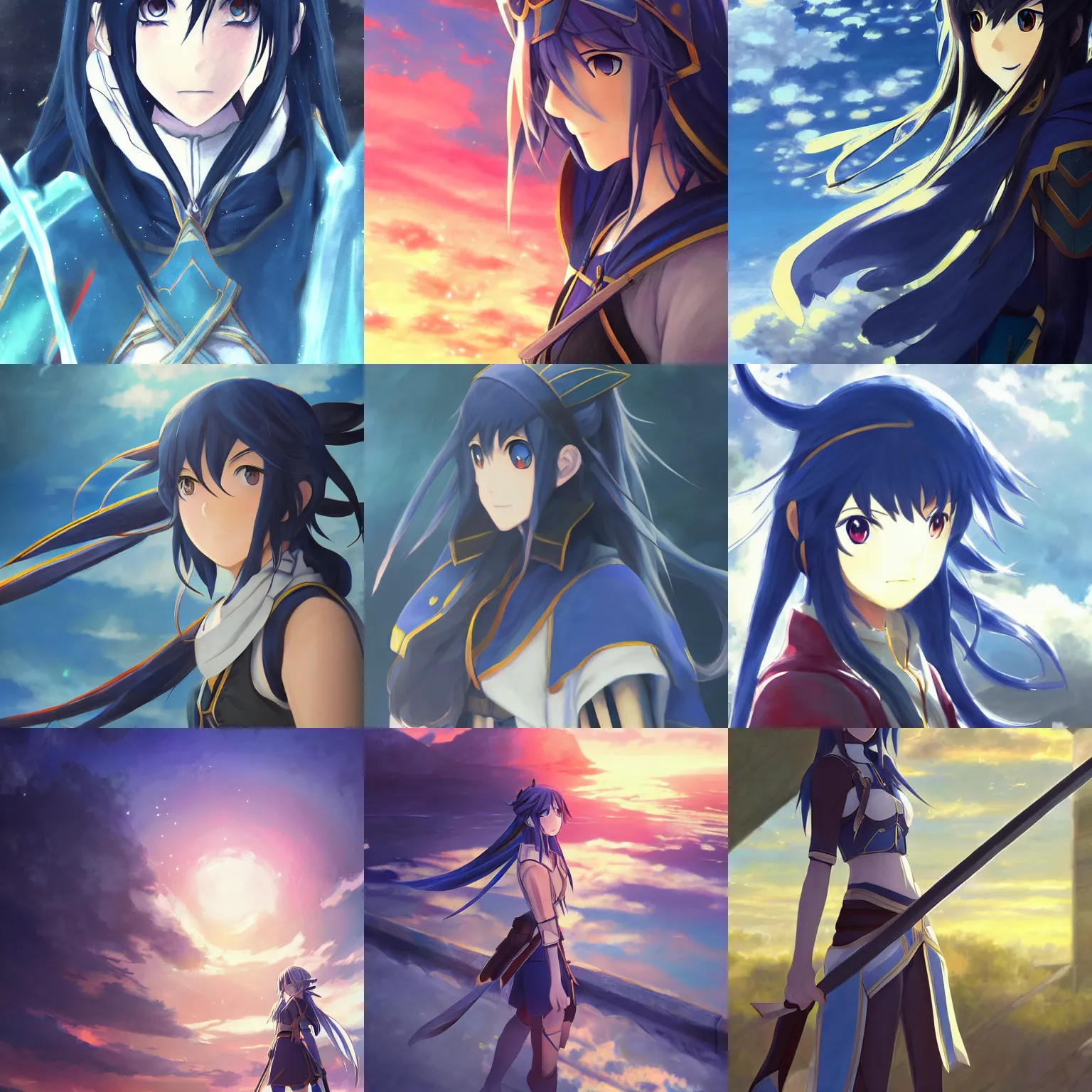 Prompt: beautiful anime painting of lucina from fire emblem, by makoto shinkai, kimi no na wa, artstation, atmospheric, high detail
