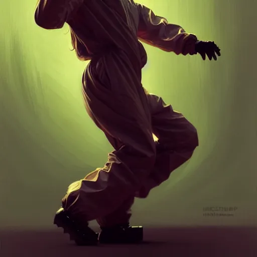 Image similar to character concept portrait of a man in a hazmat suit dancing with a voluminous woman in shirt and overalls, intricate, elegant, digital painting, concept art, smooth, sharp focus, illustration, from metal gear, by ruan jia and mandy jurgens and william - adolphe bouguereau, artgerm