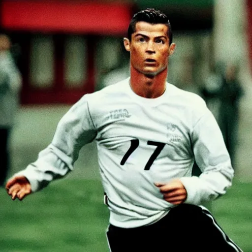 Image similar to movie still of cristiano ronaldo as kgb in rounders (1998),