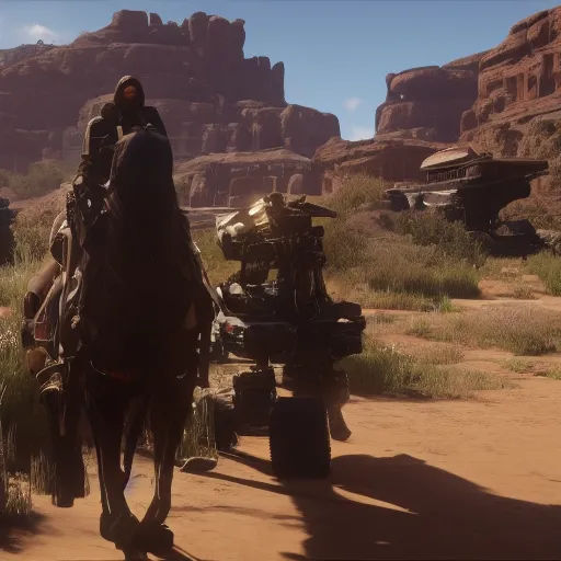 Prompt: Film still of Mirage from Apex Legends, from Red Dead Redemption 2 (2018 video game)