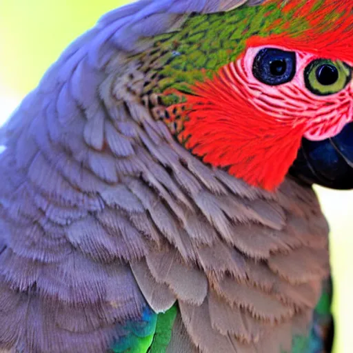 Prompt: close up of a nature photography parrot pheasant