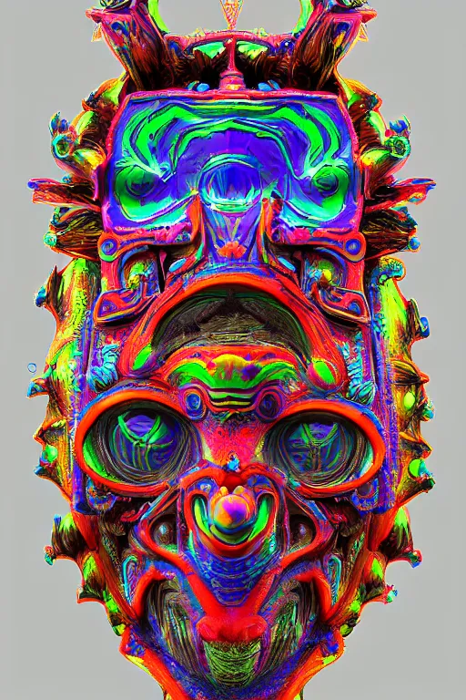 Prompt: psychedelic Shpongle mask concept art trending on artstation hd