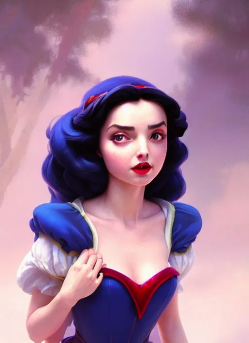 Prompt: disney snow white ( ( ana de armas ) ), dreamscape, sultry, cute, adorable, girl, masterpiece, intricate, elegant, highly detailed, my rendition, digital painting, artstation, concept art, smooth, sharp focus, illustration, art by greg rutkowski and uang guangjian and gil elvgren and sachin teng, symmetry!!