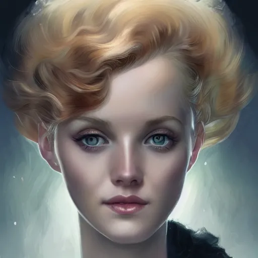 Prompt: a portrait of lily colins, symmentrical face and eyes, by charlie bowater and anna dittmann and gil elvgren.