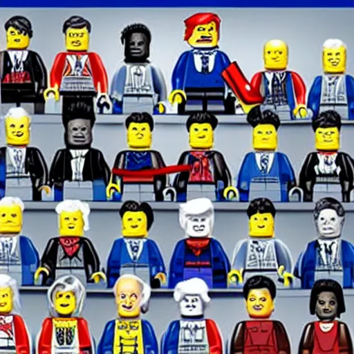 Image similar to concept art for a new 2 0 2 0 united states election lego set with included joe biden and donald trump minifigures