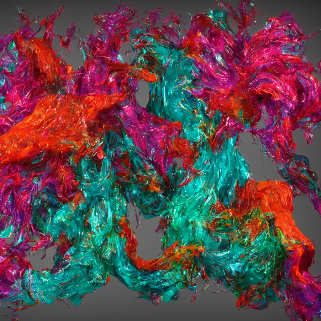 Image similar to painful pleasures by lynda benglis, octane render, colorful, 4 k, 8 k