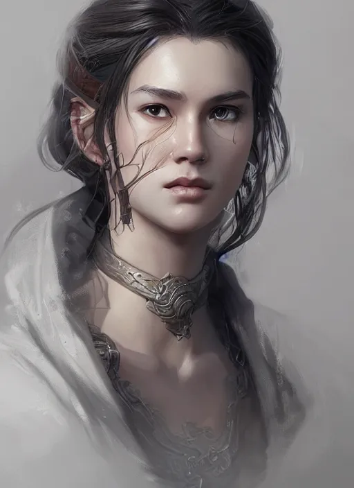 Prompt: portrait of a young mage, intricate, highly detailed, digital painting, artstation, concept art, sharp focus, art by artgerm, in the style of huifeng huang and greg rutkowski