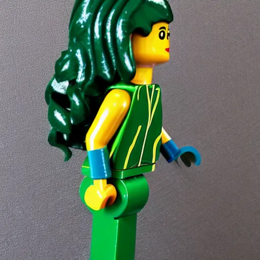 Lego green online hair