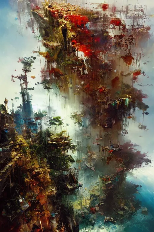 Prompt: heaven on earth, by ryohei hase, by john berkey, by jakub rozalski, by john martin