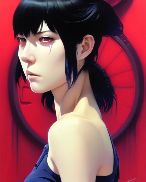 Image similar to dead inside!!!, fine - face, audrey plaza, realistic shaded perfect face, fine details. anime. realistic shaded lighting poster by ilya kuvshinov katsuhiro otomo ghost - in - the - shell, magali villeneuve, artgerm, jeremy lipkin and michael garmash and rob rey