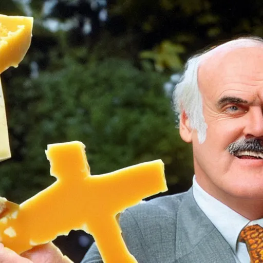 Image similar to cheese john cleese made out of cheese as a cheese