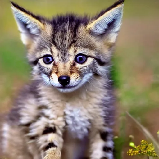 Image similar to an adorable coyote kitten