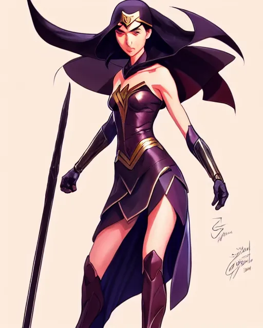 Image similar to gal gadot as a mage, fantasy, slight smile, portrait shinkai makoto studio ghibli studio key hideaki anno sakimichan stanley artgerm lau rossdraws james jean marc simonetti elegant highly detailed digital painting artstation pixiv