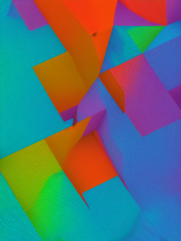 Prompt: a high detail image of an impossible mechanical object face, cyan, neon yellow, orange, sacred geometry, 3D, hd 35mm photography, octane render, cinematic 4k art by victor vasarely