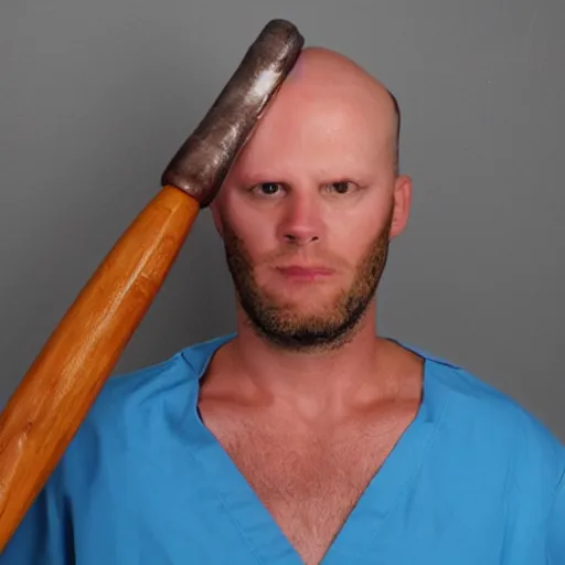 Image similar to surgery unintentionally leaves man's head exactly like a baseball bat