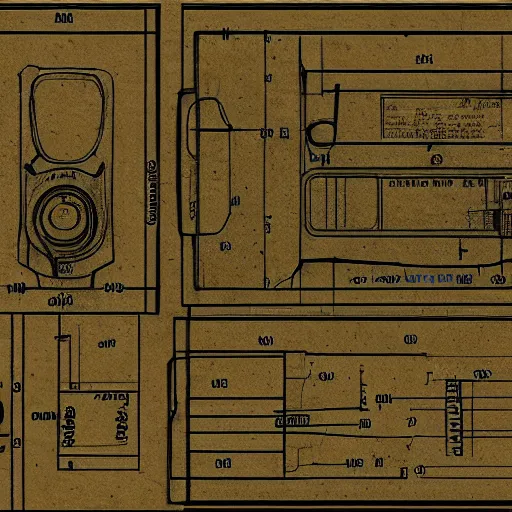 Image similar to blueprints of the first phone, illustrated by leonardo da vinci, trending on artstation, 4 k digital art, polycount