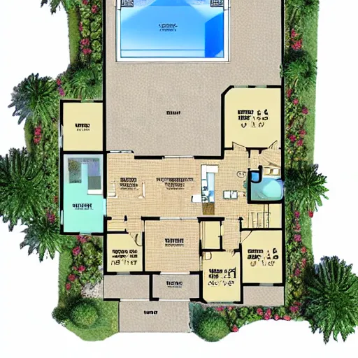 Image similar to floor plan of a villa
