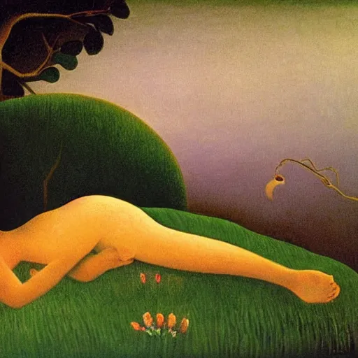 Image similar to the sleeping gypsy by henri rousseau