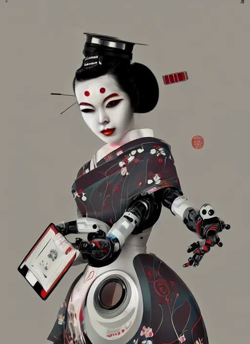 Prompt: robotic geisha, digital art, CGSociety