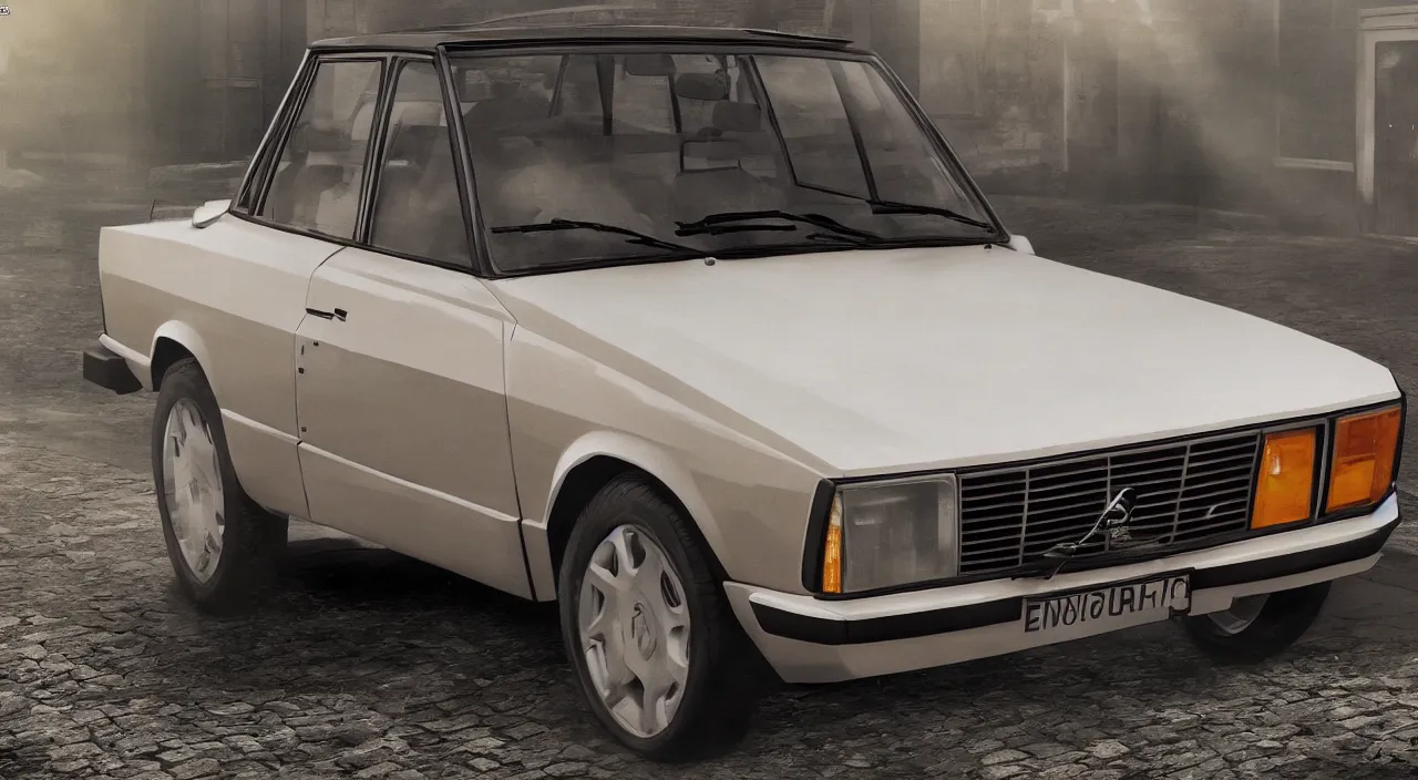 Prompt: concept art of a volvo 240, high detail, high definition, 8k