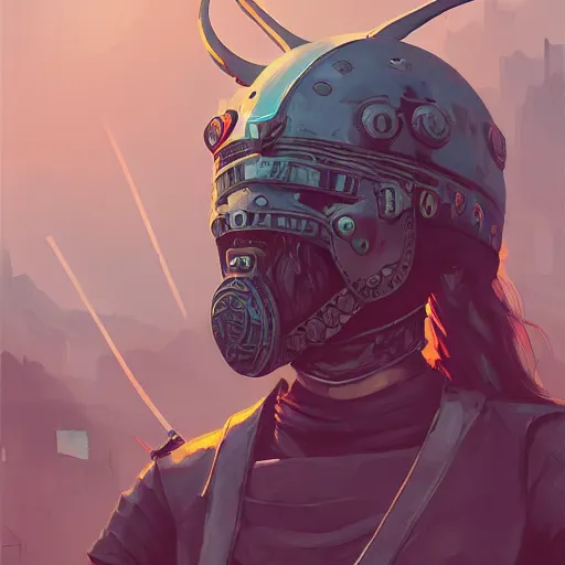 Image similar to cyberpunk viking helmet mask warrior goddess robot ninja fantasy, art gta 5 cover, official fanart behance hd artstation by jesper ejsing, by rhads, makoto shinkai and lois van baarle, ilya kuvshinov, ossdraws