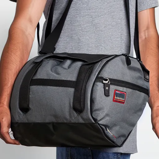 Prompt: large timbuk2 messenger bag duffle bag hybrid