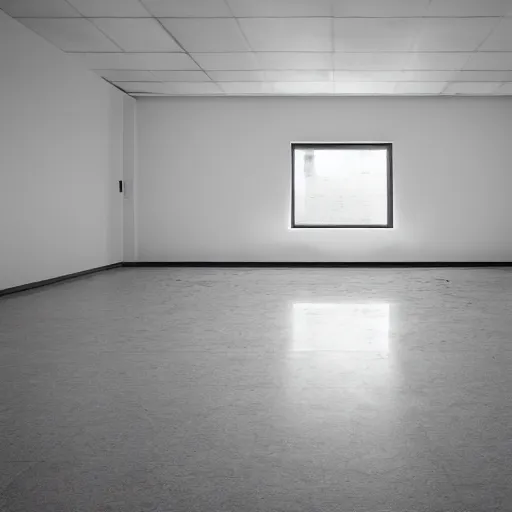 Image similar to a conceptual object in an empty room