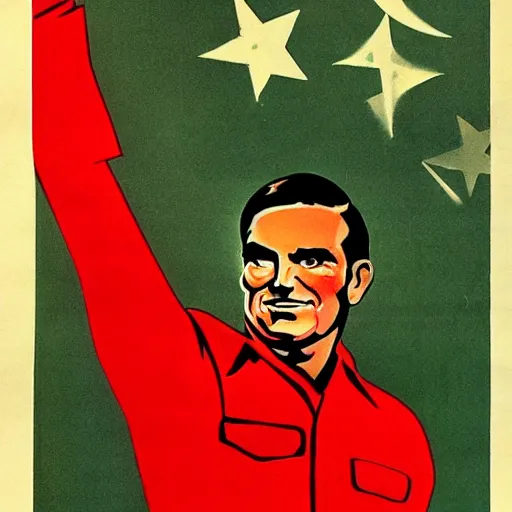 Prompt: soviet propaganda poster of jair bolsonaro