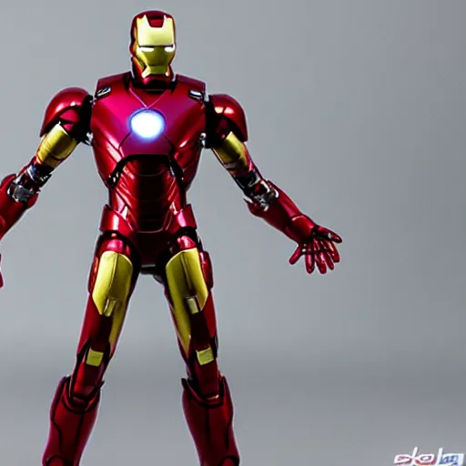 Image similar to iron man action figure, 4k realistic photo