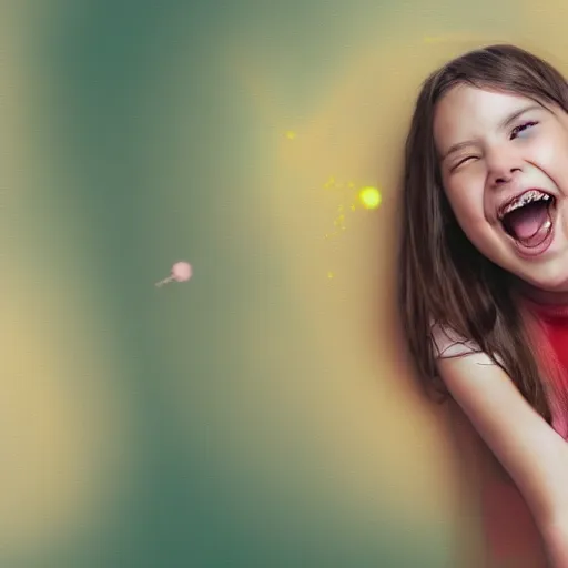 Image similar to girl excited to finally try out stable diffusion, digital art