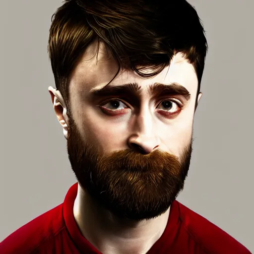 Image similar to hyperrealistic film still of daniel radcliffe fused with an raddish stunning 3 d render, inspired by istvan sandorfi & greg rutkowski & unreal engine, perfect symmetry, dim volumetric cinematic lighting, 8 k octane comprehensive render, extremely hyper - detailed, incredibly lifelike attributes, intricate, real flesh texture, masterpiece, artstation, stunning,